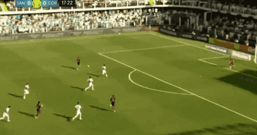 v体育官网-半场：桑托斯1-1科林蒂安，内马尔助攻，巴博萨破门